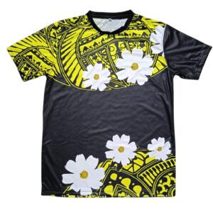 Floral pattern black Tshirt