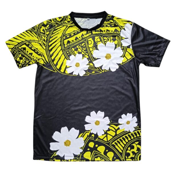 Floral pattern black Tshirt