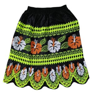 Pohnpeian Skirt with Colourful Floral Pattern