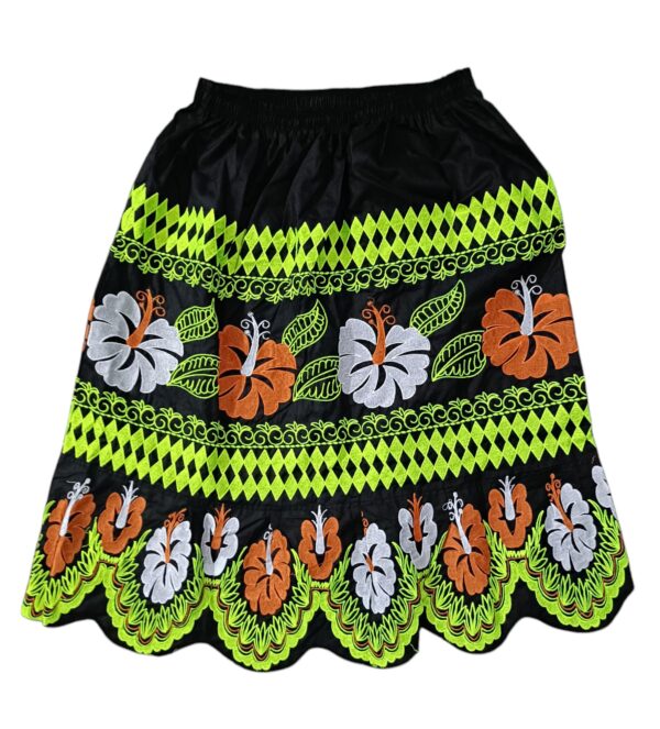 Pohnpeian Skirt with Colourful Floral Pattern