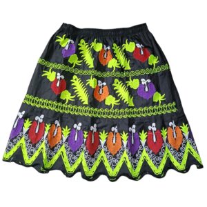 Pohnpeian Skirt with Colourful Floral Pattern