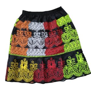 Pohnpeian Skirt with Colourful Floral Pattern