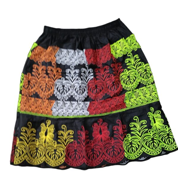 Pohnpeian Skirt with Colourful Floral Pattern