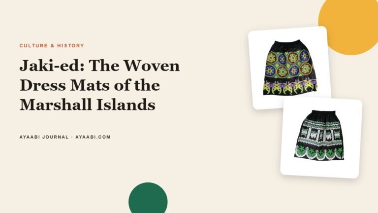 Jaki-ed: the woven dress mats of the Marshall Islands, Ayaabi Journal cover