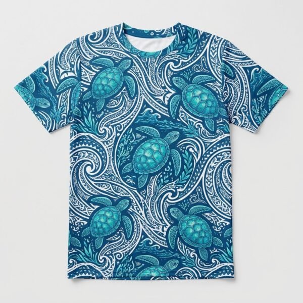 Lagoon Turtle All-Over Print T-Shirt
